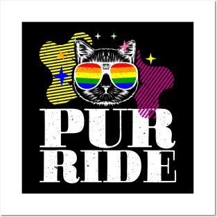 PURRIDE I Cat LGBT Pride Awareness Posters and Art